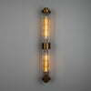 Double Louise Clear Glass Bathroom Wall Light 88cm