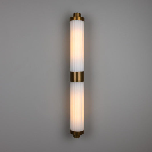 Double Louise Opal Glass Bathroom Wall Light 88cm