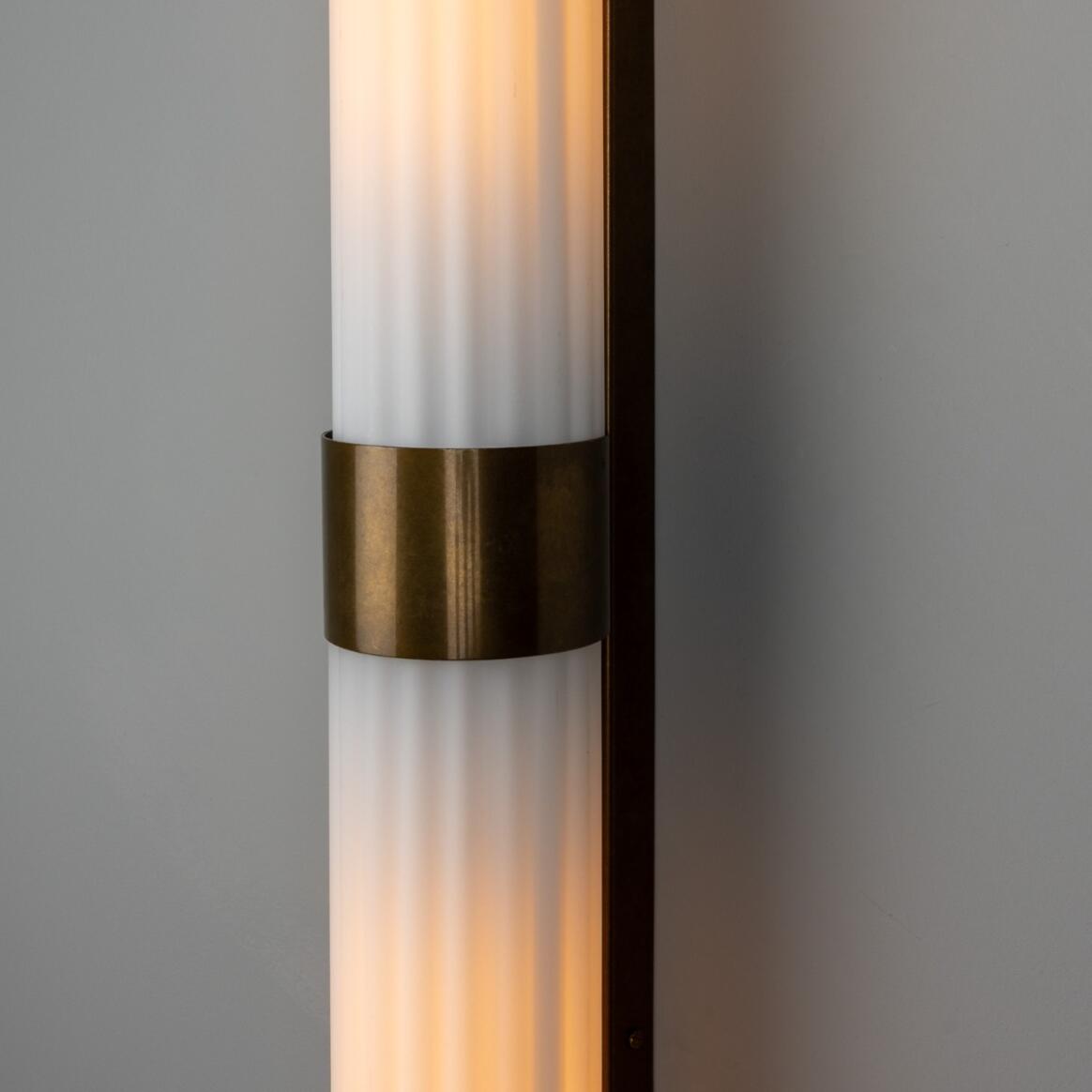 Double Louise Opal Glass Bathroom Wall Light 88cm