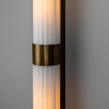 Double Louise Opal Glass Bathroom Wall Light 88cm