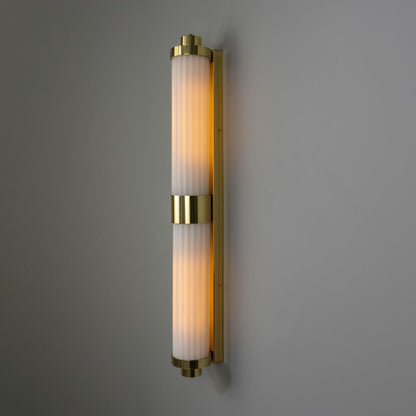 Double Louise Opal Glass Bathroom Wall Light 88cm
