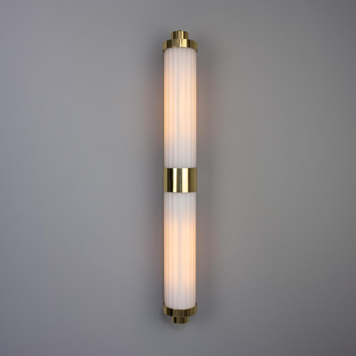 Double Louise Opal Glass Bathroom Wall Light 88cm