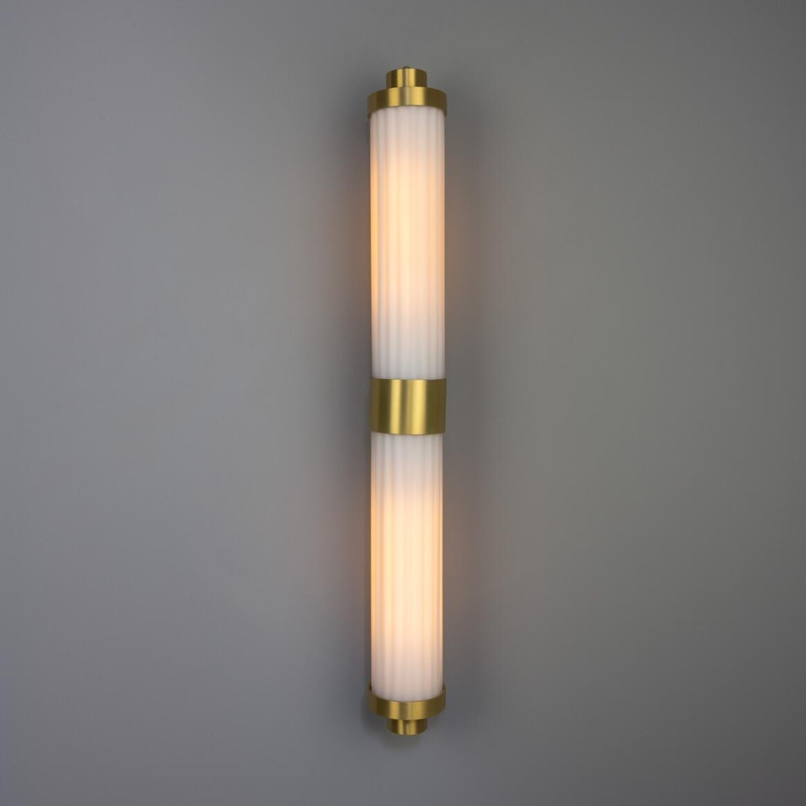 Double Louise Opal Glass Bathroom Wall Light 88cm