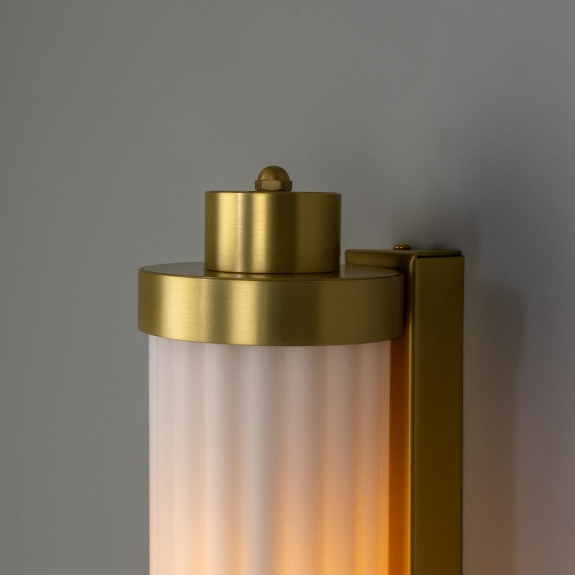 Double Louise Opal Glass Bathroom Wall Light 88cm