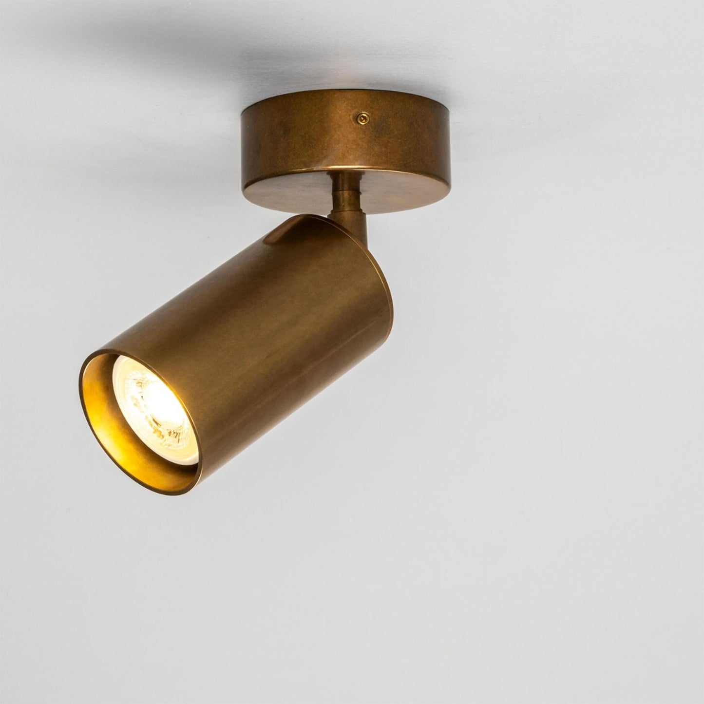 Evanston Directional Brass Ceiling Spotlight 20cm IP20