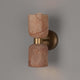 Sakura Red Iron Double Ceramic and Brass Wall Light 31cm IP20