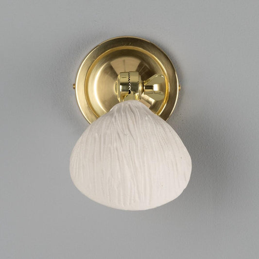 Coco Adjustable Ceramic Wall Light, Matte White Striped 10.5cm IP20