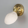 Coco Adjustable Ceramic Wall Light, Matte White Striped 10.5cm IP20