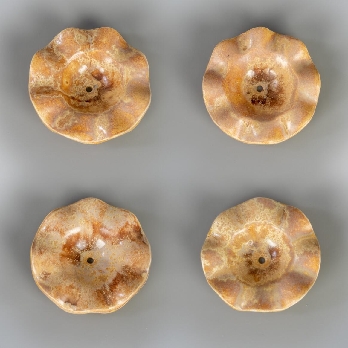 Rivale Wall Light with Wavy Ceramic Shade, Oatstone 21cm IP20