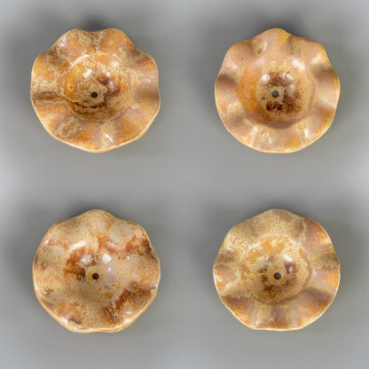 Rivale Wall Light with Wavy Ceramic Shade, Oatstone 21cm IP20