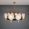 Edinburgh Alabaster and Brass Chandelier, 12-Light