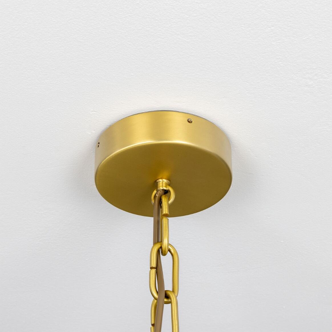 Edinburgh Alabaster and Brass Chandelier, 12-Light