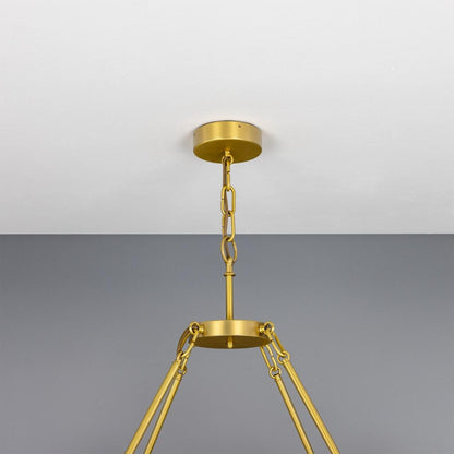 Edinburgh Alabaster and Brass Chandelier, 12-Light