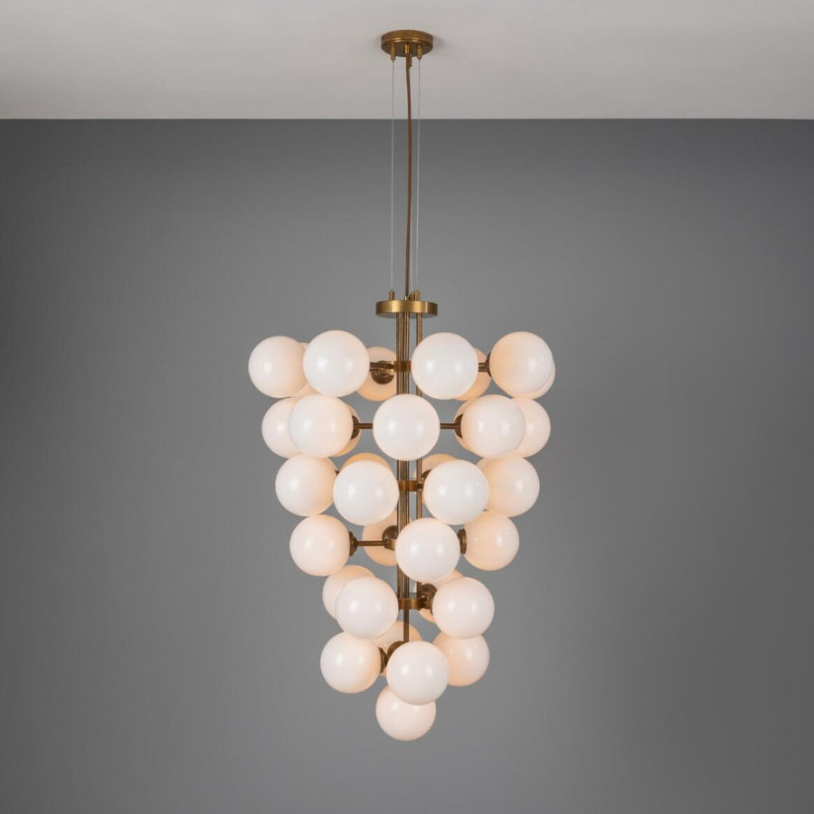 Merlot Grape Glass Cluster Chandelier 102cm