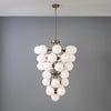 Merlot Grape Glass Cluster Chandelier 102cm