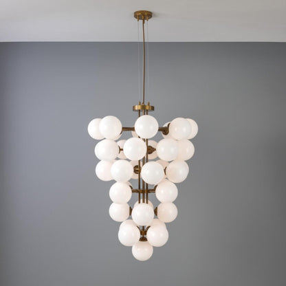 Merlot Grape Glass Cluster Chandelier 102cm