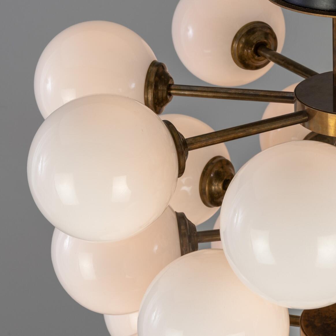 Merlot Grape Glass Cluster Chandelier 102cm