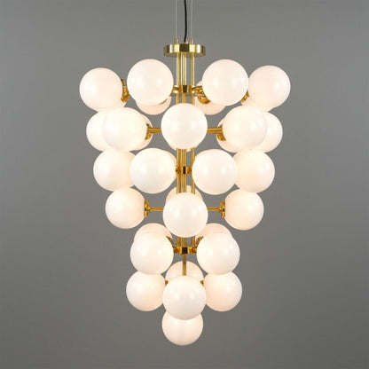 Merlot Grape Glass Cluster Chandelier 102cm