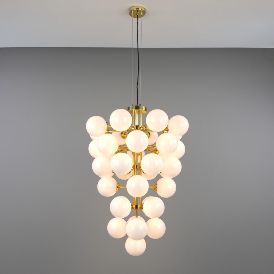 Merlot Grape Glass Cluster Chandelier 102cm