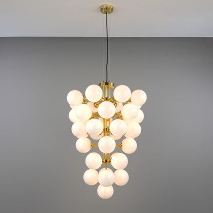 Merlot Grape Glass Cluster Chandelier 102cm