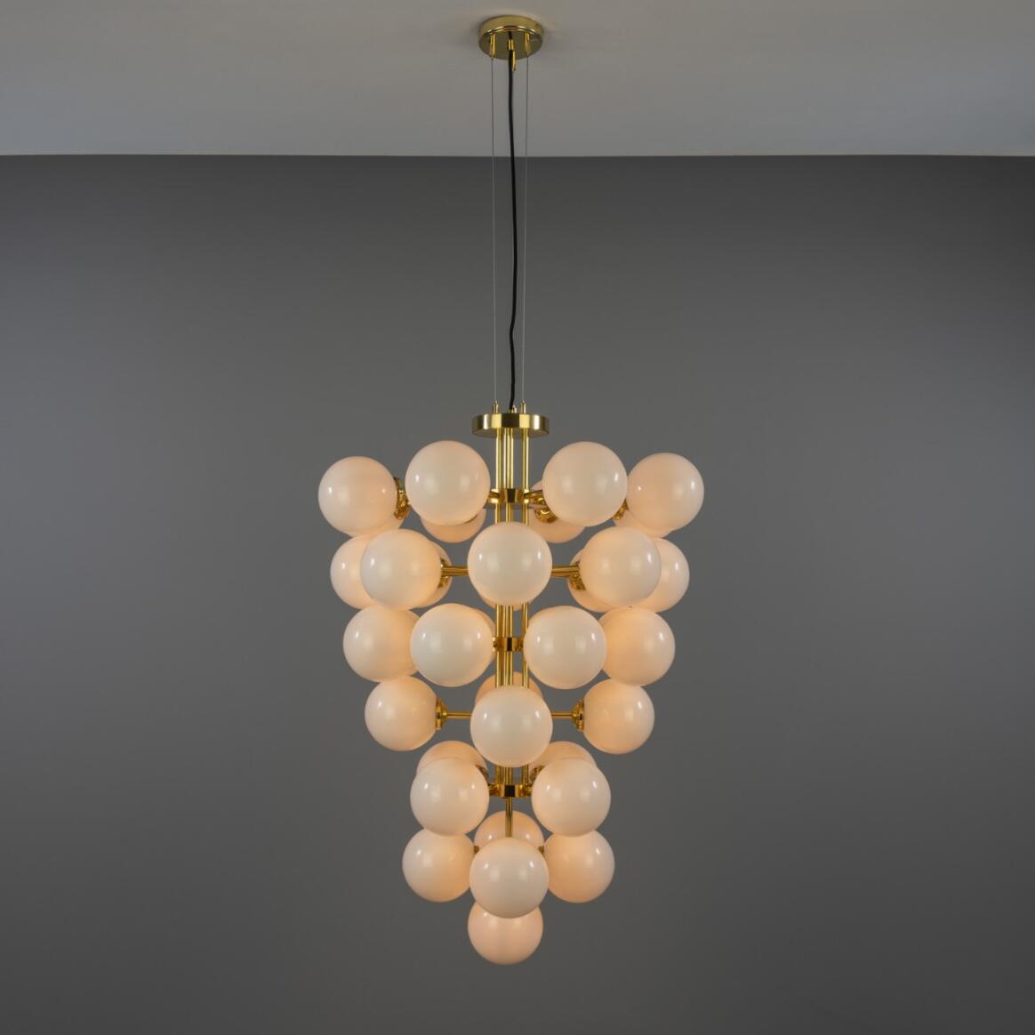 Merlot Grape Glass Cluster Chandelier 102cm