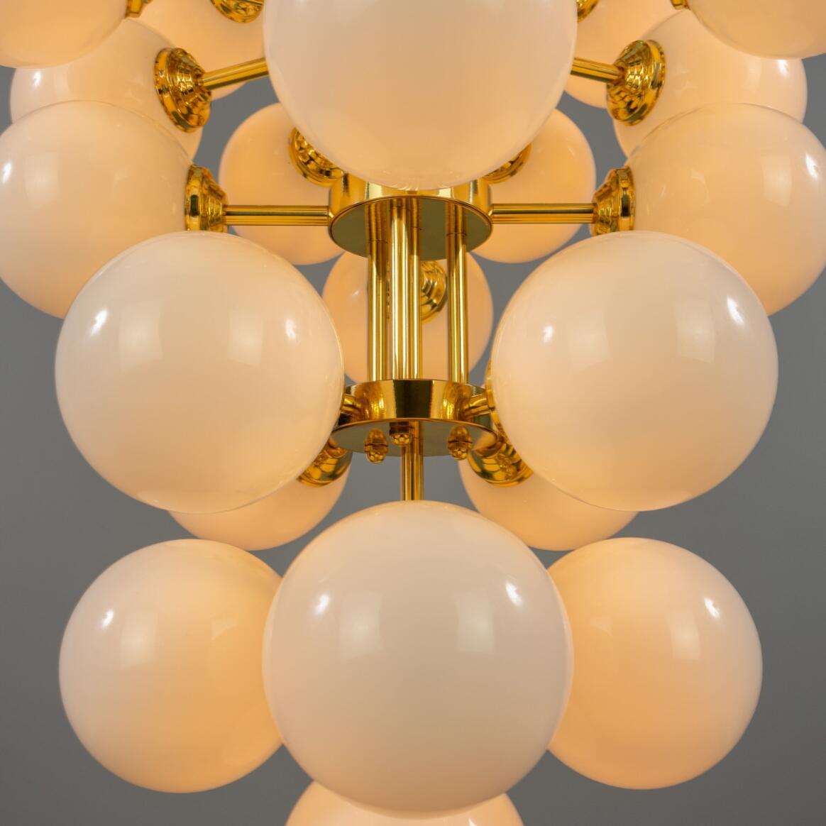 Merlot Grape Glass Cluster Chandelier 102cm