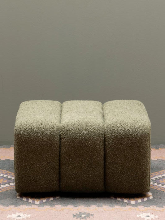 Pouf green curl Nasrine