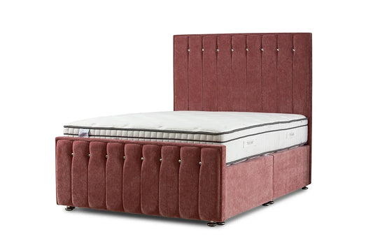 Ruby Bed Set with Diamonds + Footboard