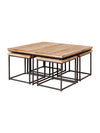 Coffee Table with 4 Stools Pocket