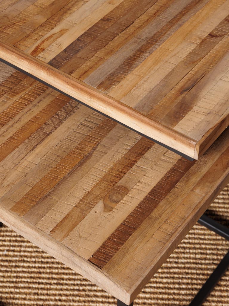 Coffee Table with 4 Stools Pocket