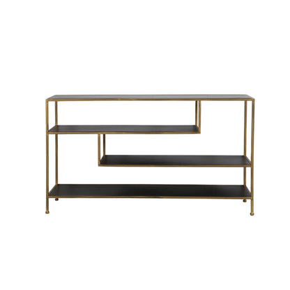 Ylaya Console Table Matt Black-Gold