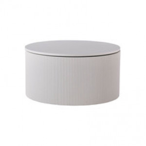 Zadie Coffee Stone Table Round - White