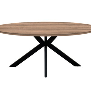 Manhattan 180cm Light Walnut Oval Dining Table