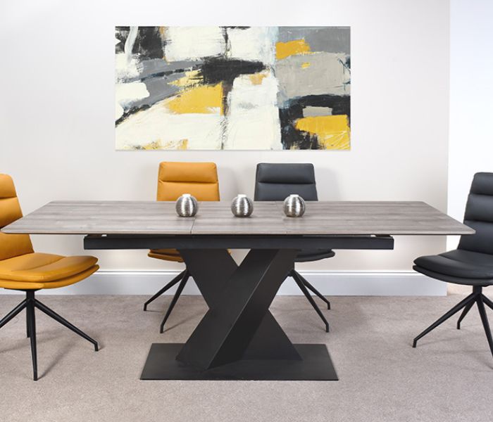 Bronx Grey Extending Dining Table