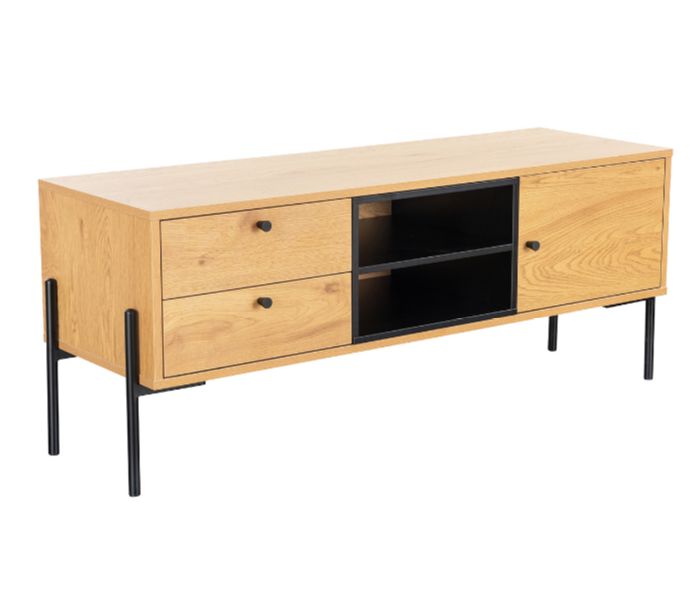 Black tv discount unit 120cm