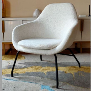 Moby Cream Boucle Accent Chair