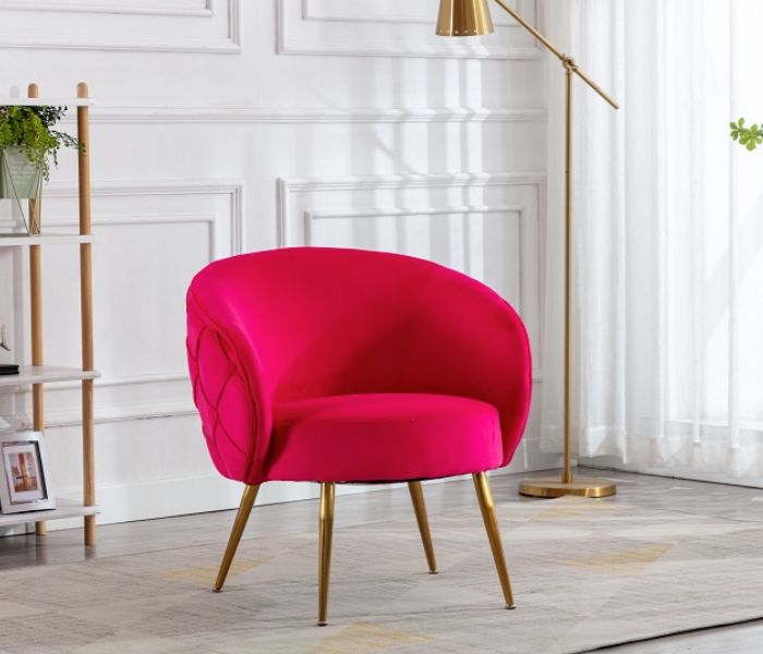 Raspberry accent chair clearance