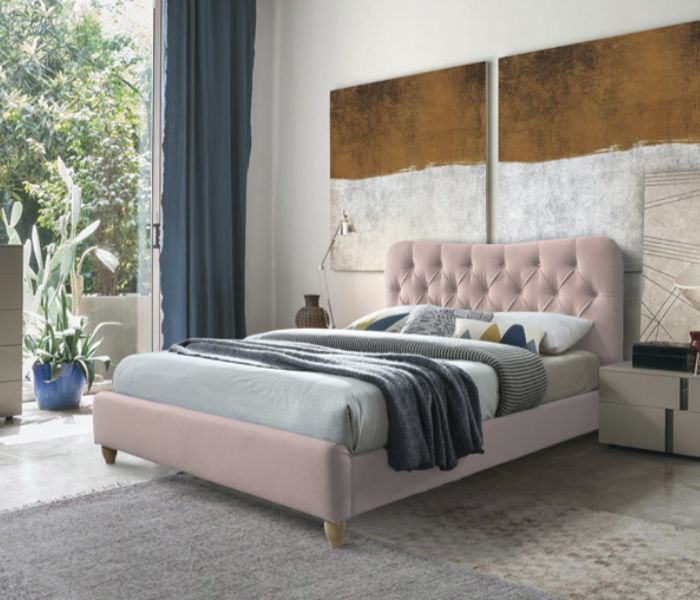 Queen size pink discount bed frame