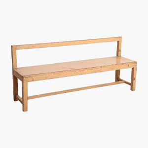 Salmon children bench + backrest