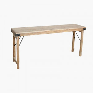 Limewash folding console table