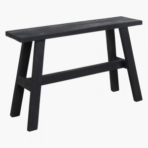 Black bus stop bench large